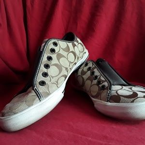 COACH Signature Jacquard Brown women's sneakers si